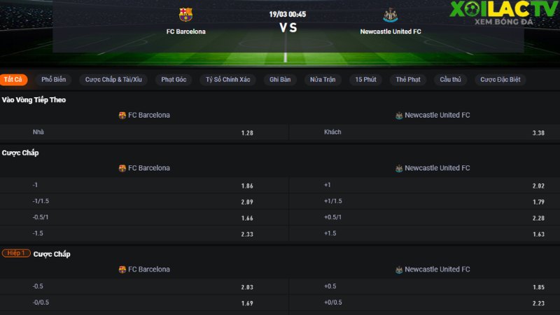 Barcelona vs Newcastle
